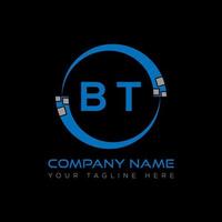 bt brief logo creatief ontwerp. bt uniek ontwerp. vector