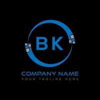 bk brief logo creatief ontwerp. bk uniek ontwerp. vector