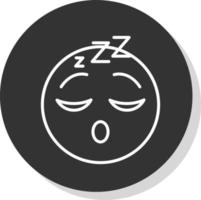slapen gezicht vector icoon ontwerp