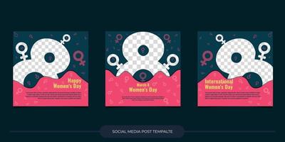sociale media plaatsen internationale vrouwendag vector