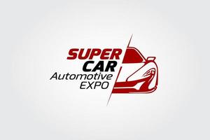 super auto vector logo sjabloon. deze is een modern, schoon en elegant sport auto logo. perfect voor auto racen, auto dealers, auto's onderhoud, en auto industrie.