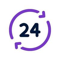 24 uren icoon voor uw website, mobiel, presentatie, en logo ontwerp. vector