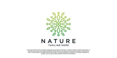 natuur logo ontwerp met uniek concept premie vector een deel 4