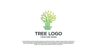 natuur boom logo ontwerp uniek concept premie vector