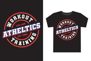 training atletiek opleiding varsity typografie t overhemd ontwerp vector