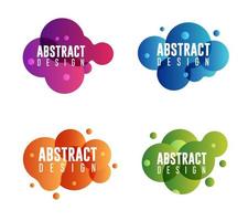 reeks van abstract vloeistof grafisch elementen vector