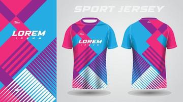 blauw roze Purper overhemd voetbal Amerikaans voetbal sport Jersey sjabloon ontwerp mockup vector