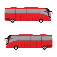 vector rood bus toerisme illustratie