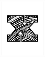 Maori mandala Engels alfabet brieven vector