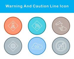 waarschuwing en voorzichtigheid vector icoon reeks