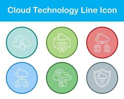 wolk technologie vector icoon reeks