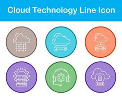 wolk technologie vector icoon reeks