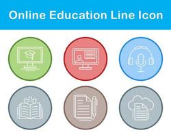 online onderwijs vector icoon reeks