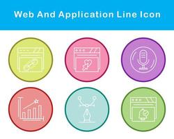 web en toepassing vector icoon reeks