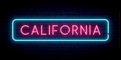 Californië neonreclame. vector