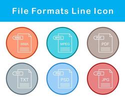 het dossier formaten vector icoon reeks