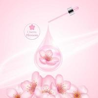 kers bloesem, sakura Afdeling met roze bloemen illustratie. vector