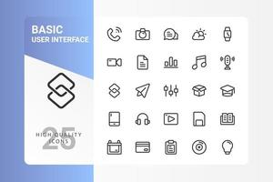 basis ui icon pack voor uw websiteontwerp, logo, app, ui. basis ui pictogram overzichtsontwerp. vectorafbeeldingen illustratie en bewerkbare beroerte. eps 10. vector