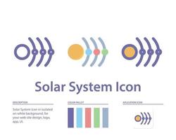 zonnestelsel pictogram geïsoleerd op een witte achtergrond. voor uw websiteontwerp, logo, app, ui. vectorafbeeldingen illustratie en bewerkbare beroerte. eps 10. vector