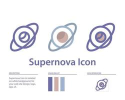supernova pictogram in geïsoleerd op witte achtergrond. voor uw websiteontwerp, logo, app, ui. vectorafbeeldingen illustratie en bewerkbare beroerte. eps 10. vector