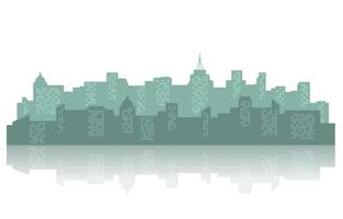 stad gebouw stadsgezicht skyline zakelijke witte achtergrond illustratie vector