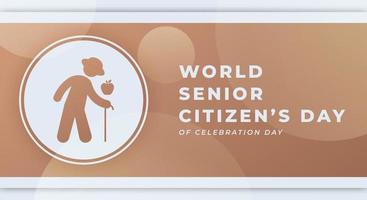 gelukkig de wereld senior burger dag viering vector ontwerp illustratie voor achtergrond, poster, banier, reclame, groet kaart
