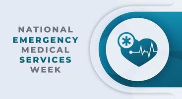 gelukkig nationaal noodgeval medisch Diensten week viering vector ontwerp illustratie voor achtergrond, poster, banier, reclame, groet kaart