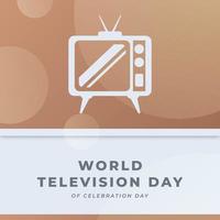 gelukkig wereld televisie dag viering vector ontwerp illustratie voor achtergrond, poster, banier, reclame, groet kaart