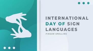 gelukkig Internationale dag van teken talen viering vector ontwerp illustratie voor achtergrond, poster, banier, reclame, groet kaart