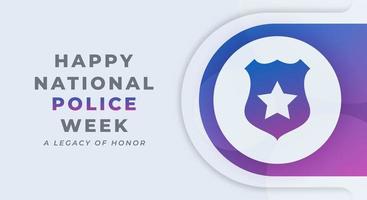 gelukkig nationaal Politie week viering vector ontwerp illustratie voor achtergrond, poster, banier, reclame, groet kaart