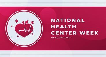 gelukkig nationaal Gezondheid centrum week viering vector ontwerp illustratie voor achtergrond, poster, banier, reclame, groet kaart