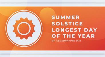 zomer zonnewende. het langst dag van de jaar viering vector ontwerp illustratie voor achtergrond, poster, banier, reclame, groet kaart