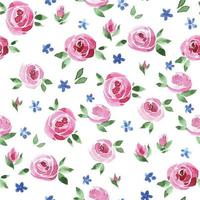 bloemen patroon met schattig abstract rozen en madeliefjes. afdrukken met delicaat weinig rozen vector