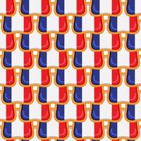 patroon koekje met vlag land Frankrijk in smakelijk biscuit vector