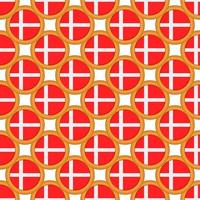 patroon koekje met vlag land Denemarken in smakelijk biscuit vector