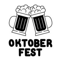 oktoberfeest belettering ontwerp vector