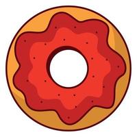 geglazuurd donut icoon vector