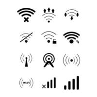 draadloze icoon reeks logo vector
