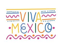 viva mexico belettering vector