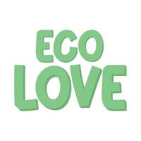 illustratie van eco liefde vector