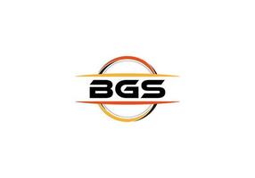 bgs brief royalty Ovaal vorm logo. bgs borstel kunst logo. bgs logo voor een bedrijf, bedrijf, en reclame gebruiken. vector