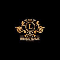 brief luxe merk logo concept ontwerp vector