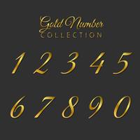 luxe gouden nummerverzameling vector