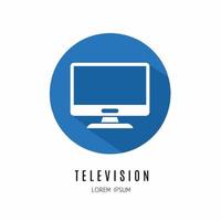televisie icoon in vlak. logovoor bedrijf. voorraad vector. vector
