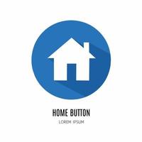 huis knop icoon logo in vlak. logo voor bedrijf. voorraad vector. vector