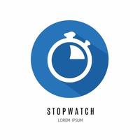 stopwatch icoon in vlak. logo voor bedrijf. voorraad vector. vector