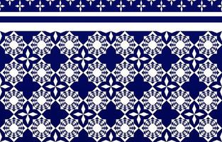 blauw en wit meetkundig etnisch naadloos patroon ontwerp voor behang, achtergrond, kleding stof, gordijn, tapijt, kleding, en inpakken. vector