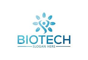 laag poly en biotechnologie logo ontwerp, vector ontwerp sjabloon