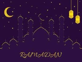 Islamitisch groet achtergrond. Ramadan kareem kaart ontwerp met mooi lantaarn, gemakkelijk, vector eps 10