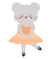 muis danser van ballet vector